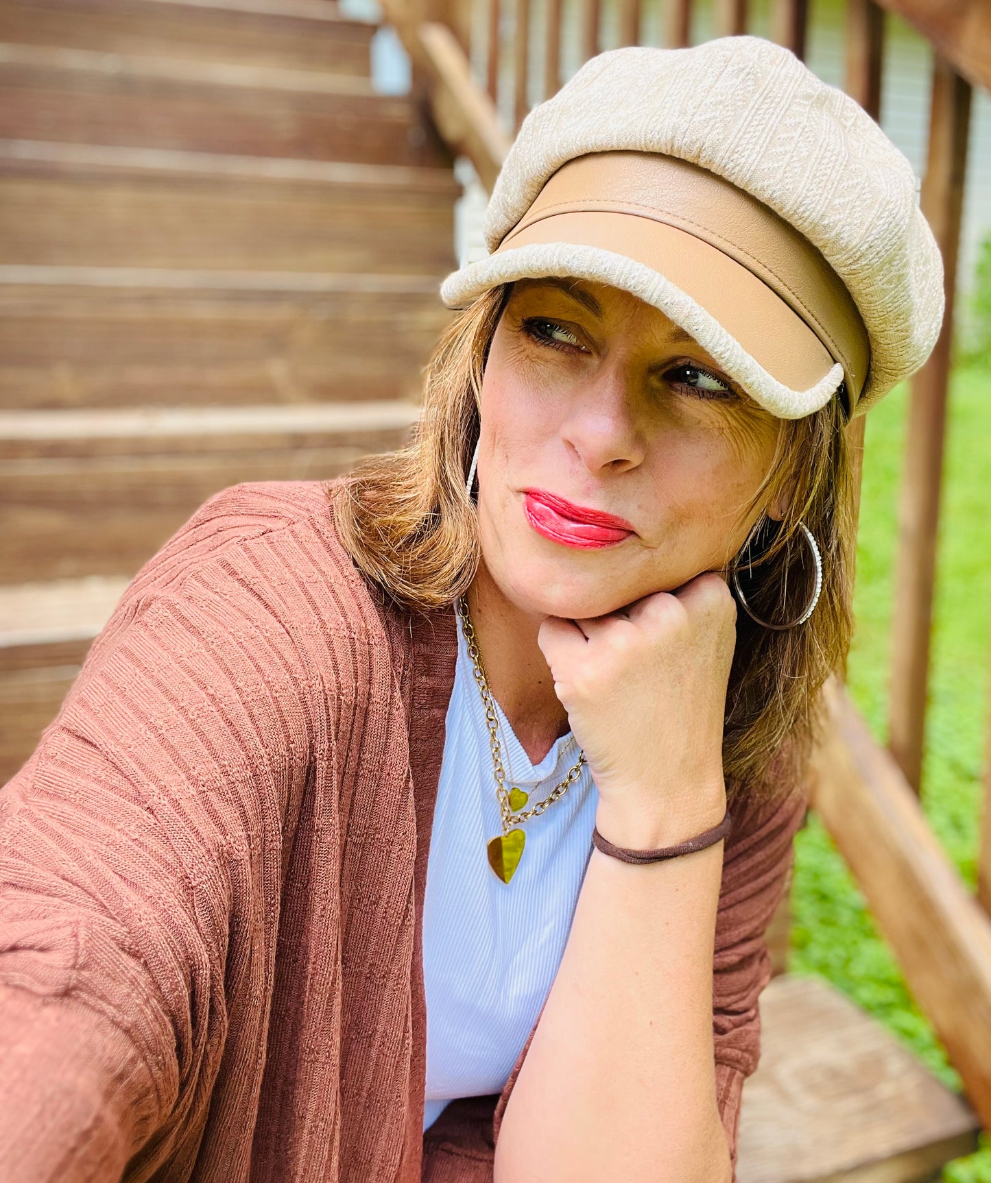 Newsboy Hat in Tan