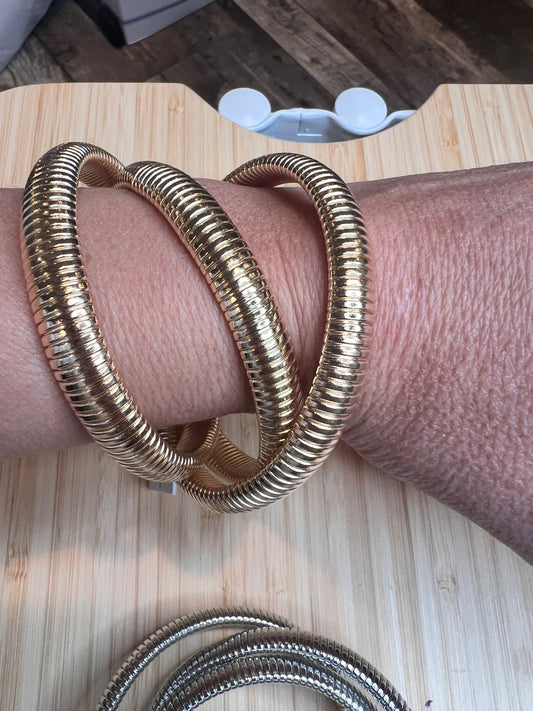 Snake 3 Layer Stretchy Bangle