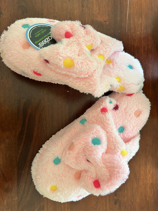 Polka Dot Snoozies Slippers Pink