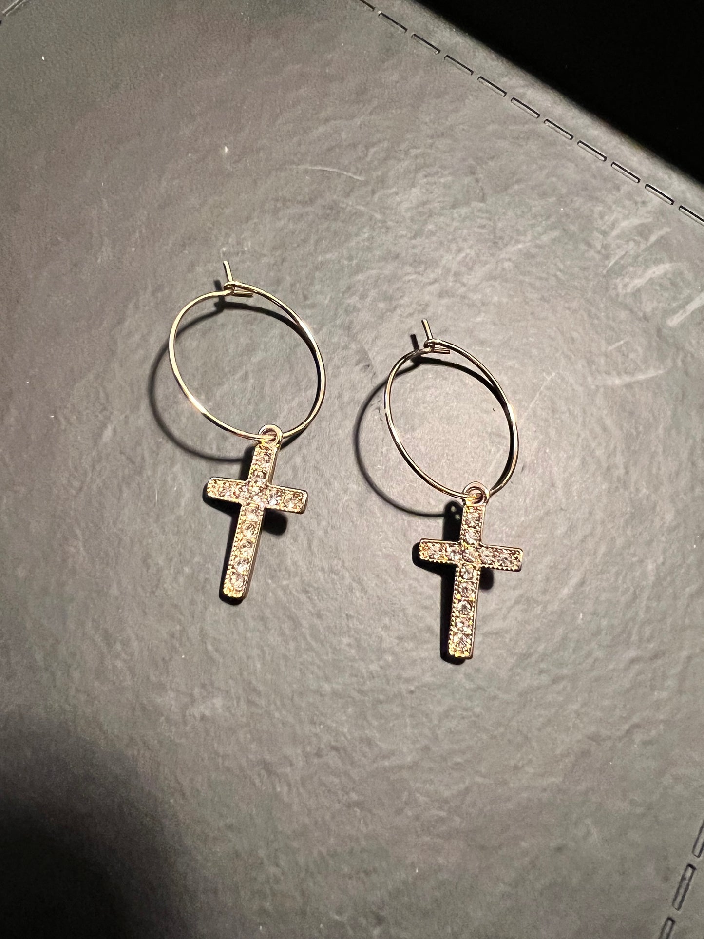 Cross Simple Dangle Earrings