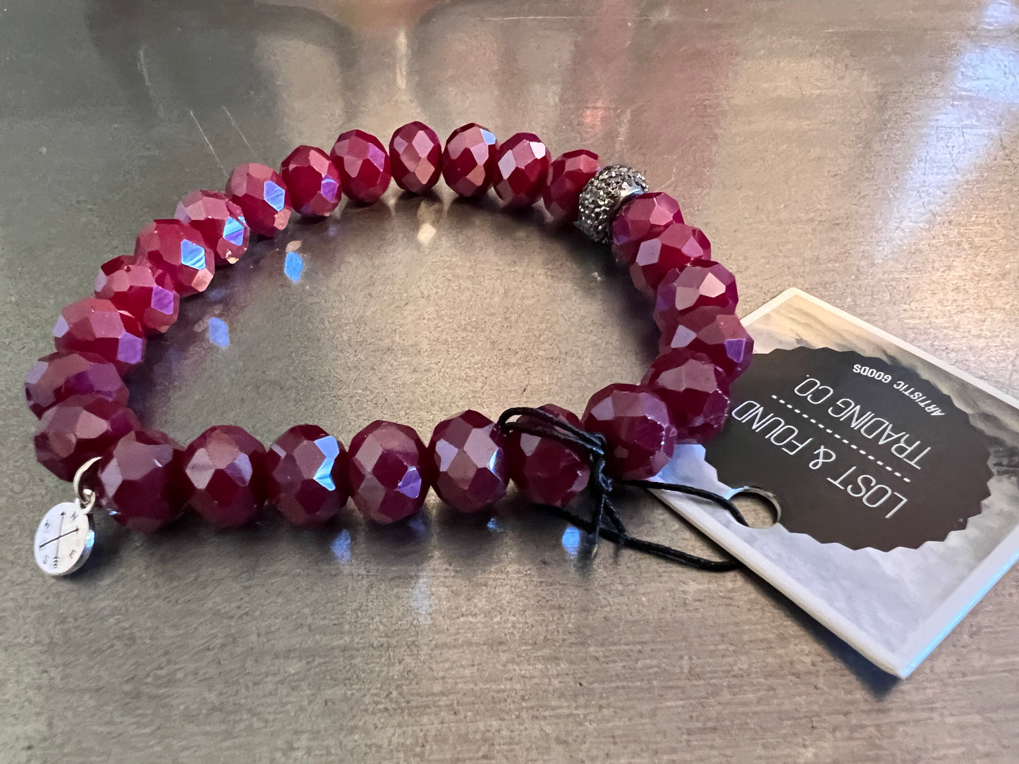 Bracelet Stretch Deep Wine Red