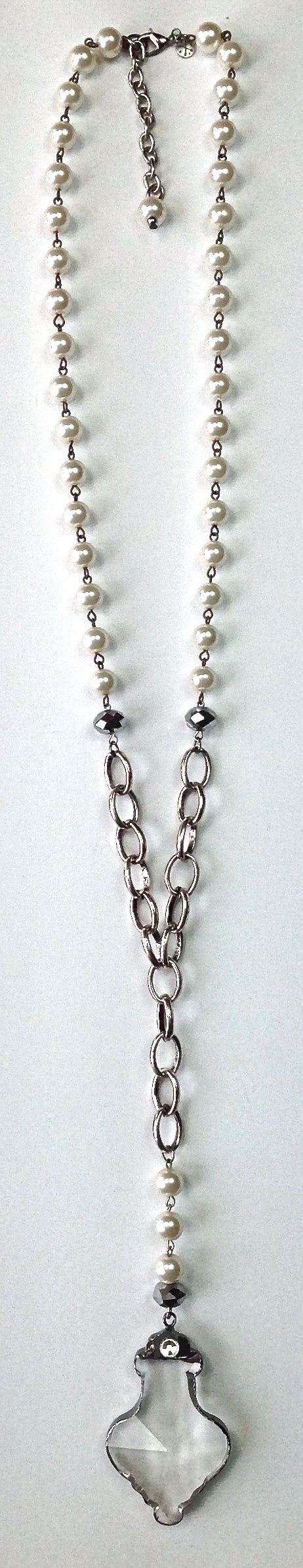 Lariat with Crystal Stone Statement Drop