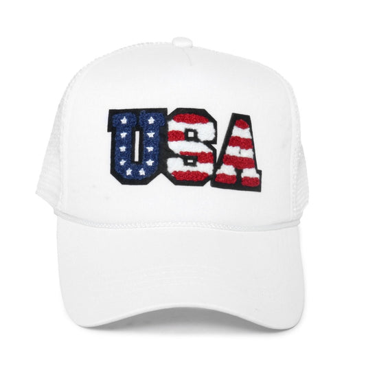 Hat TRUCKER USA White
