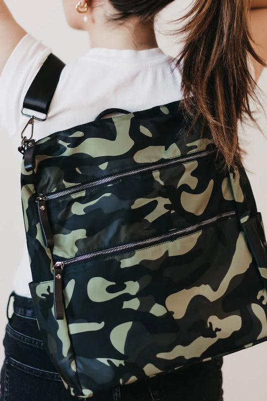 Nylon Backpack in Camo Super Size