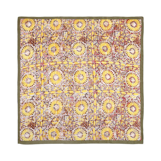 Scarf Olive Abstract Sunflower