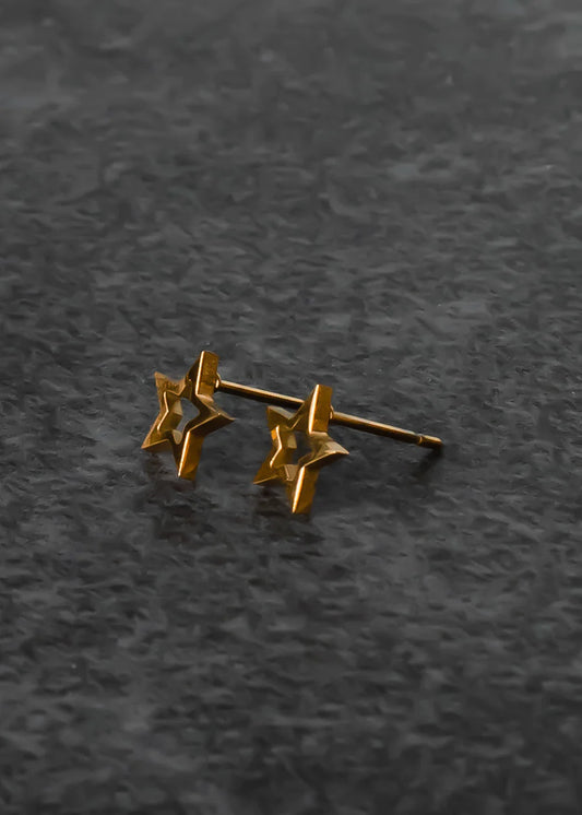 Earrings Gold Star Studs