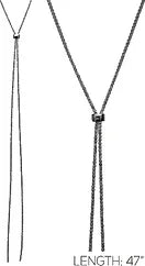 Necklace Lariat Hematite